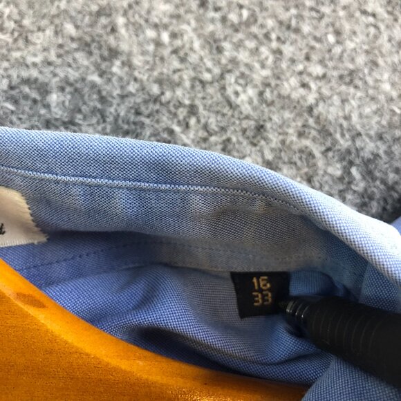 Gitman Bros Dress Shirt Men 16 33 Blue Vintage Long Sleeve Button Made in USA - Picture 3 of 11